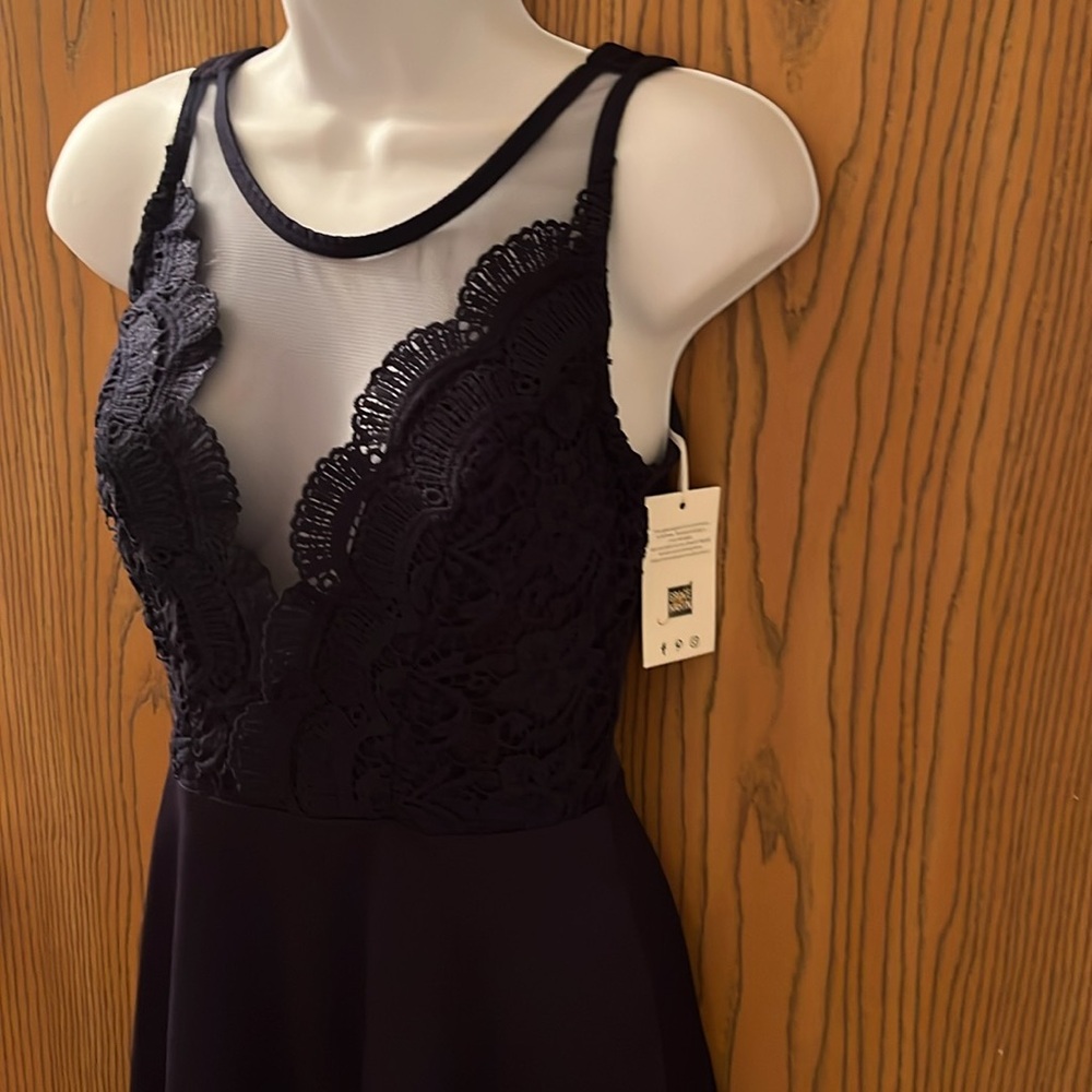 Grace Karin Navy Blue Skater Dress NWT - Picture 4 of 5